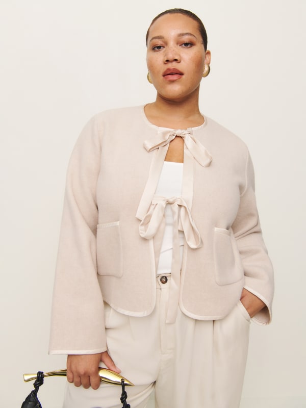 Daisy Cropped Jacket Es - Cream